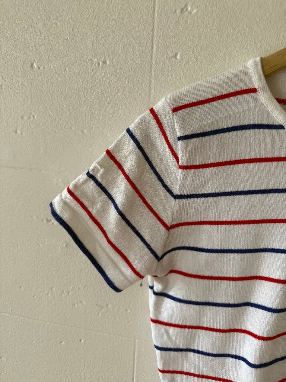 8 Birdies | Retro Stripe Knit Crop Top T-Shirt | Y2K |Small/Medium - Picture 6 of 9